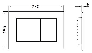 Кнопка смыва TECE Now 9240402 хром матовый