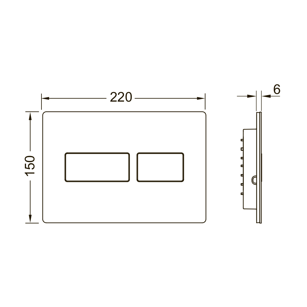 Кнопка смыва TECE Solid 9240434 сатин