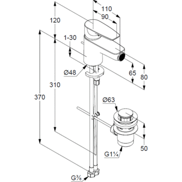 Смеситель для биде Kludi Pure&Solid 342160575 хром
