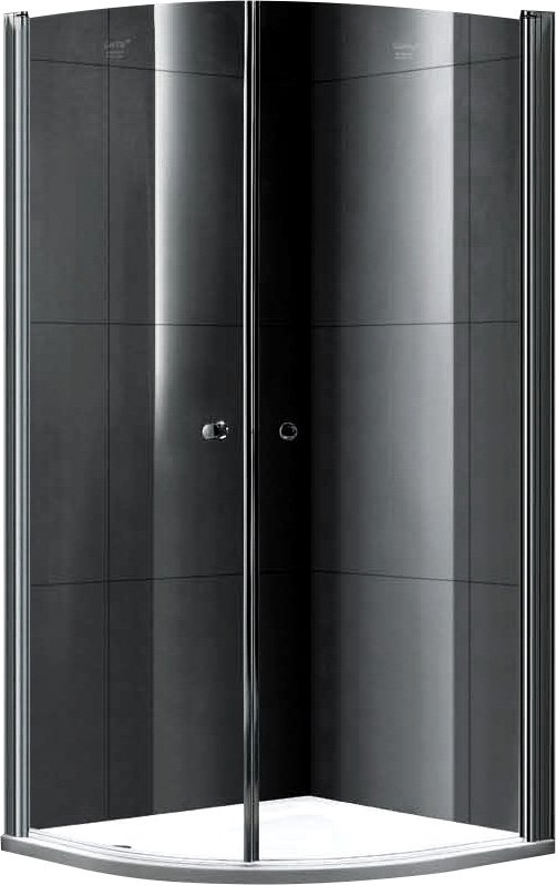 Душевой угол GEMY Rockcoco 100x100x190 профиль хром, стекло прозрачное