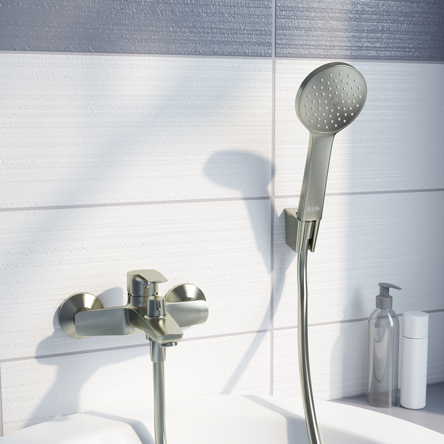 Смеситель для ванны с душем IDDIS Ray RAYBN02i02 сатин