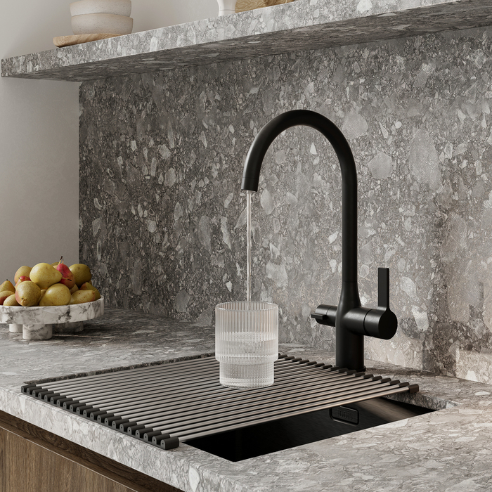 Смеситель для кухни с каналом для фильтрованной воды, черный матовый, Pure, IDDIS PURBLFJi05