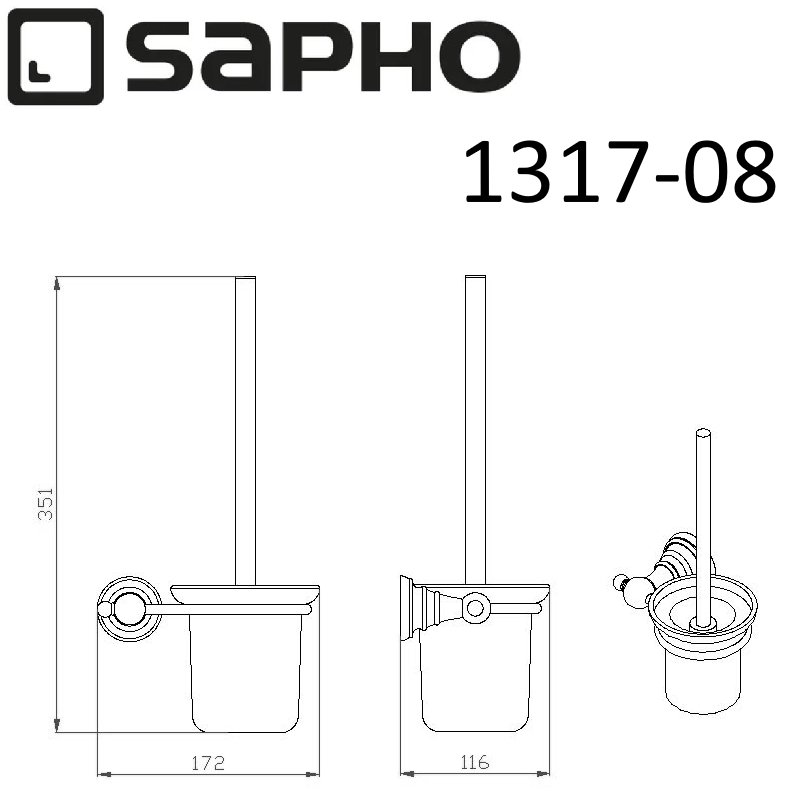 Ершик Sapho DIAMOND 1317-08 хром