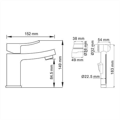 Смеситель для раковины WasserKraft Aller 1068 хром