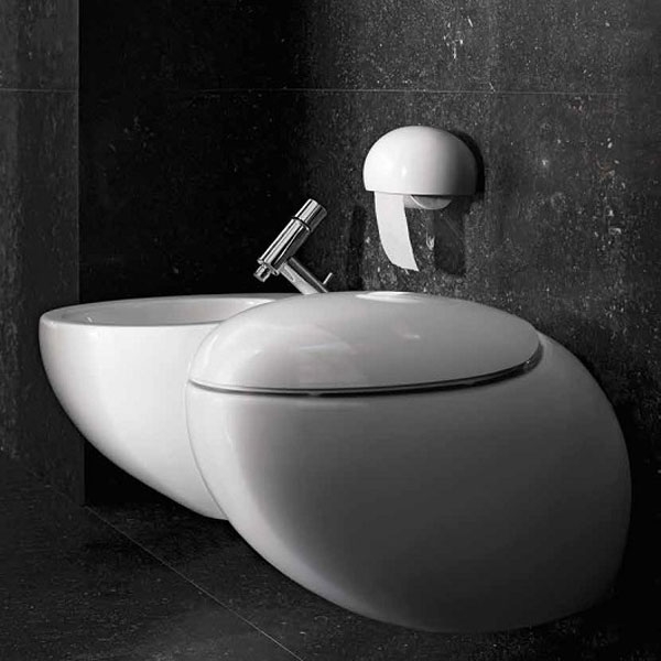 Держатель туалетной бумаги Laufen Alessi One 8.7097.0 с крышкой Белый