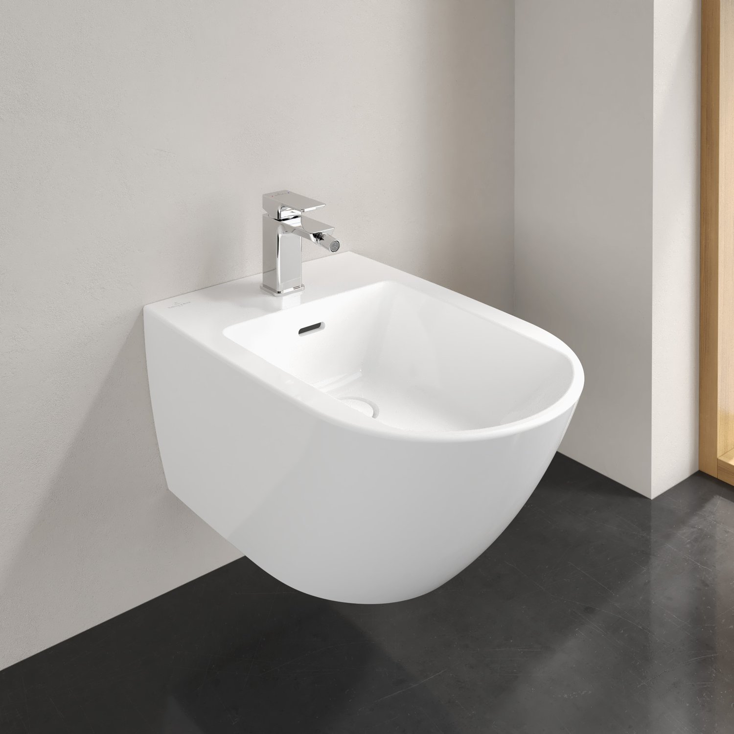 Биде подвесное Villeroy & Boch Antao 541100R1 белый alpin с покрытием CeramicPlus