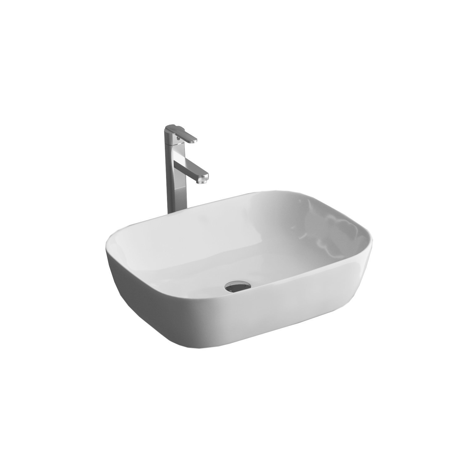 Раковина накладная 40.5см Grossman  GR-3020 белый