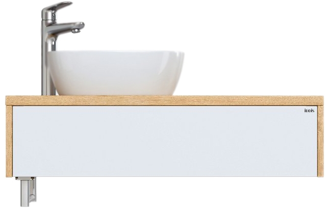 Тумба с раковиной Iddis Torr 80 подвесная Белая Дуб