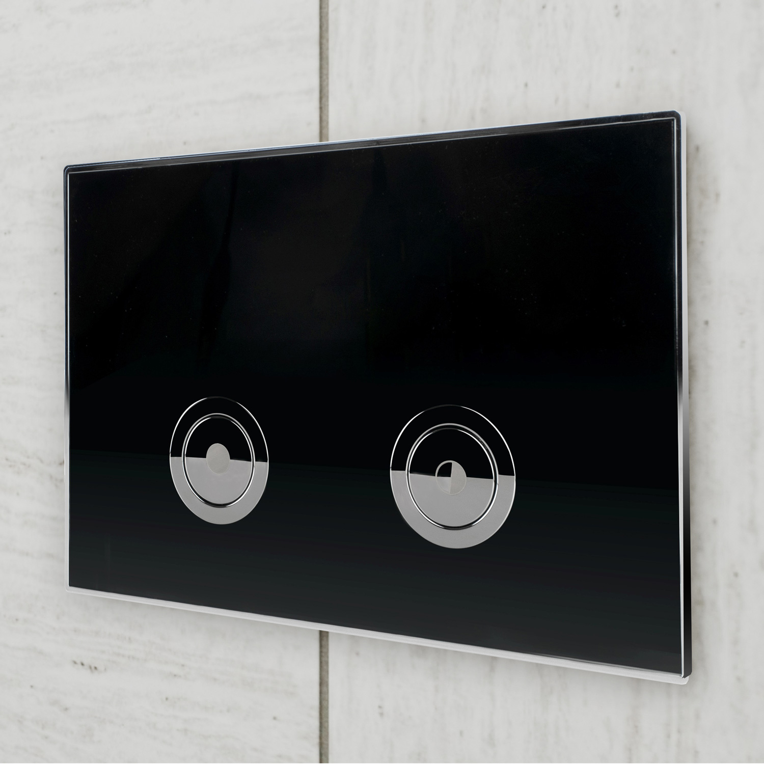 Клавиша смыва для инсталляции Point Венера, черный/хром, PN44071BC