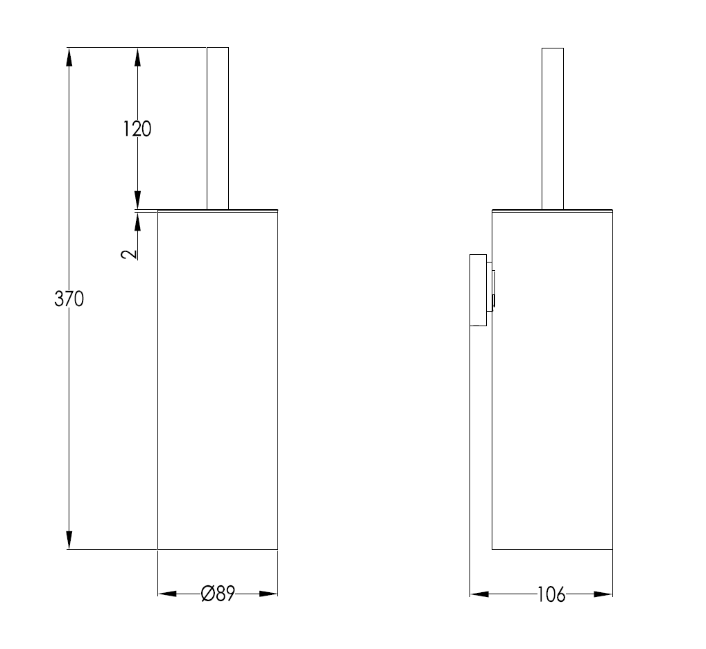 Ершик подвесной Benesque Lumiere 70010506 бронза брашированная