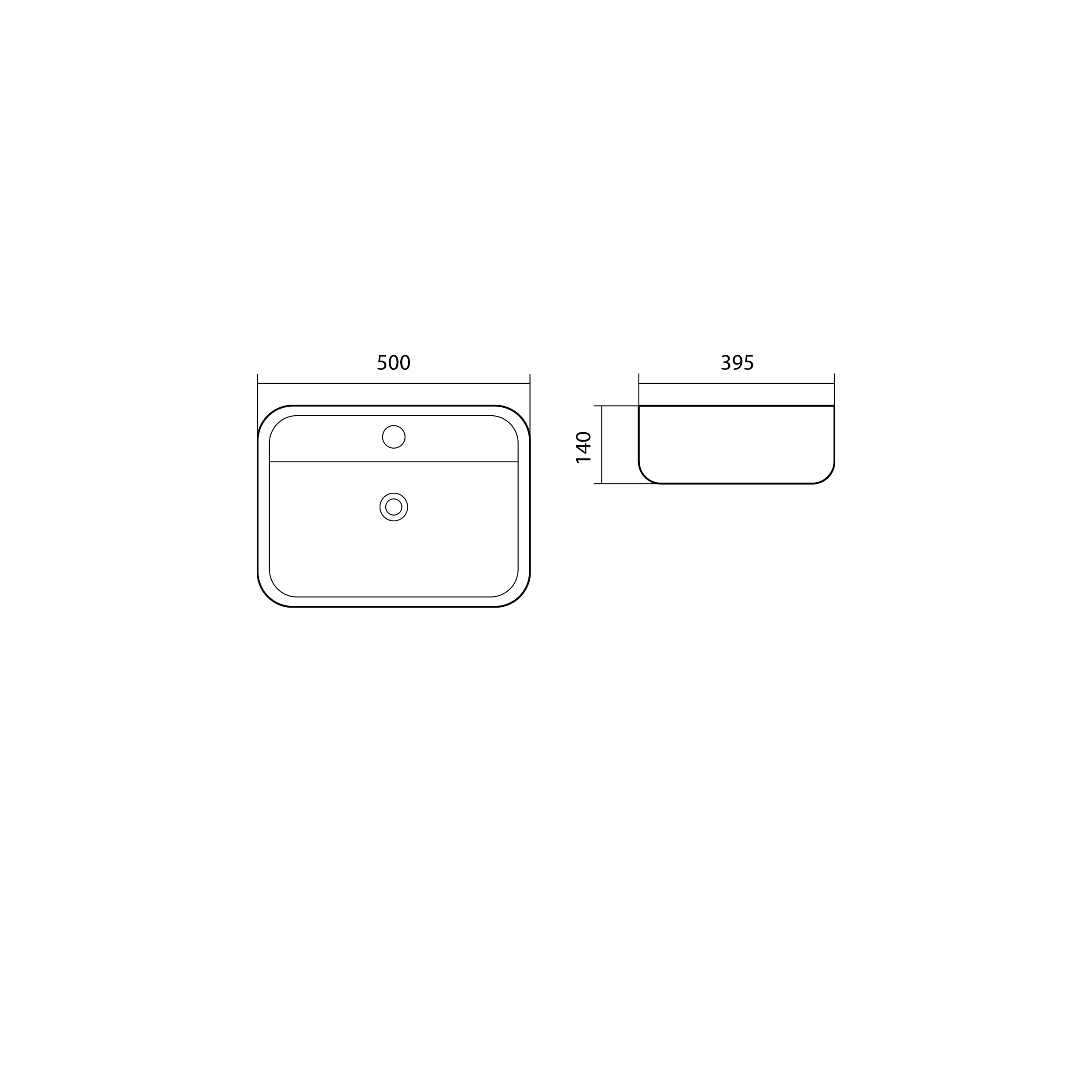 Раковина накладная 50см Aquatek Вега AQ5506-MW белый матовый