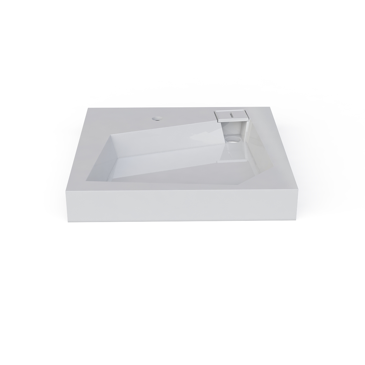 Раковина над стиральной машиной QUADRO 600х600 с кронштейнами и сливной системой Altasan