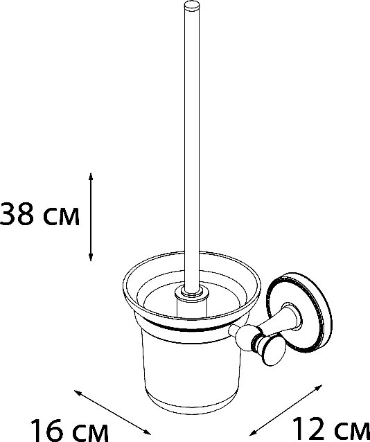 Ершик для унитаза Fixsen Adele FX-55013 Хром