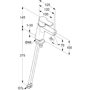 Смеситель для раковины Kludi Pure&Easy 370289165 хром/белый