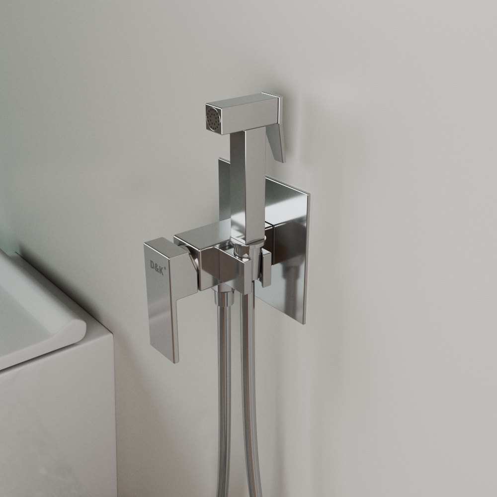 Гигиенический душ со смесителем D&K Bayern.Liszt DA1514501, хром