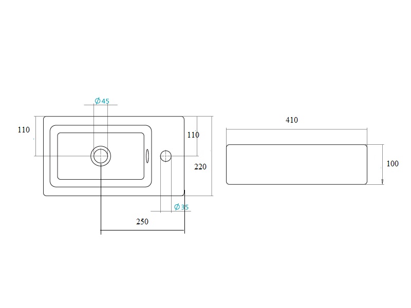 Раковина Bronze de Luxe 2460, белый