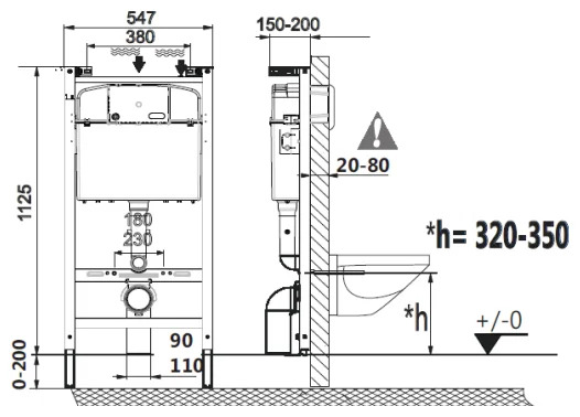 Унитаз с инсталляцией подвесной Roca The Gap 893104100 с горизонтальным выпуском