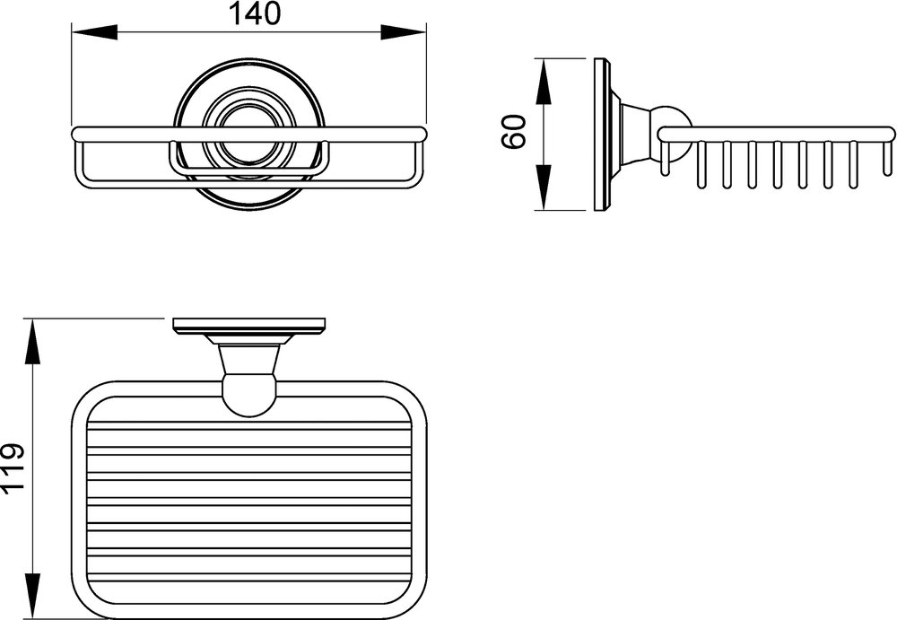 Мыльница Timo Nelson 150023/00 Хром