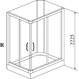 Душевая кабина Timo Ilma ILMA-102 R 120x80x225 профиль черный матовый, стекло прозрачное