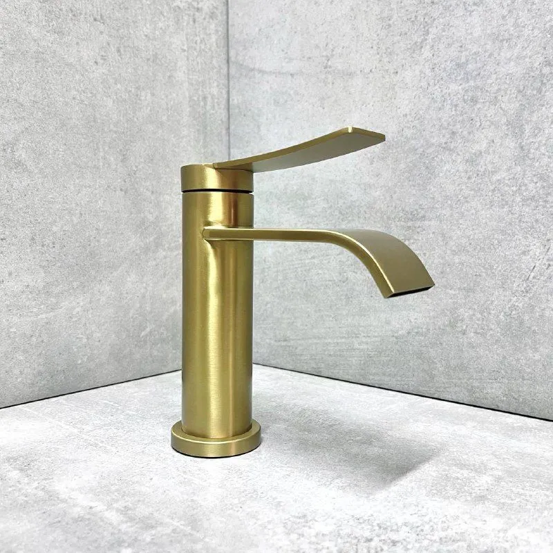 Смеситель для раковины BELZ B10812-5, золото матовое