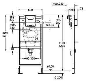 Инсталляция для писсуаров Grohe Rapid SL 38803001