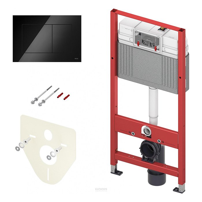 Готовое решение для подвесных унитазов TECE Profil K440403 черный глянцевый