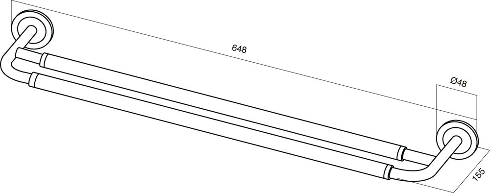 Держатель для полотенец AM PM Serenity A40336400 Хром