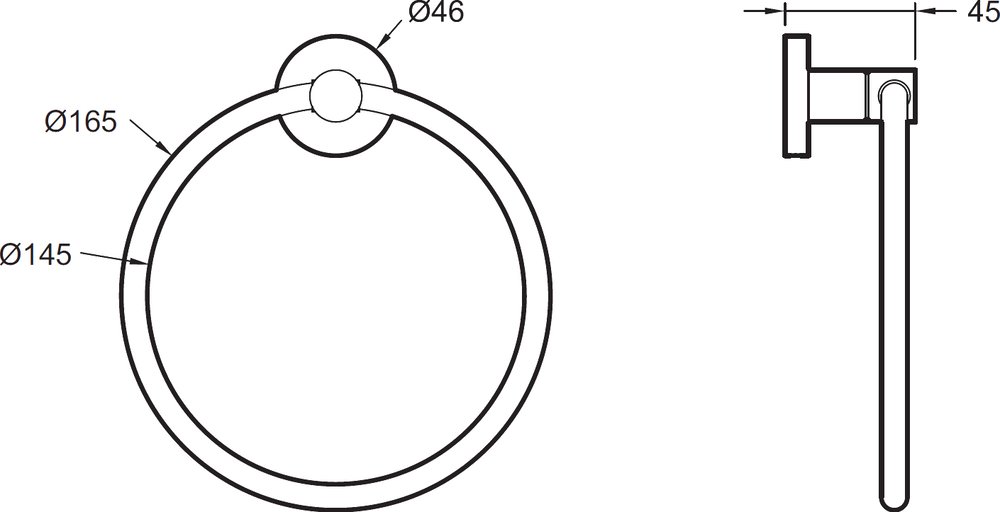 Кольцо для полотенец Jacob Delafon Classique E77822-CP Хром