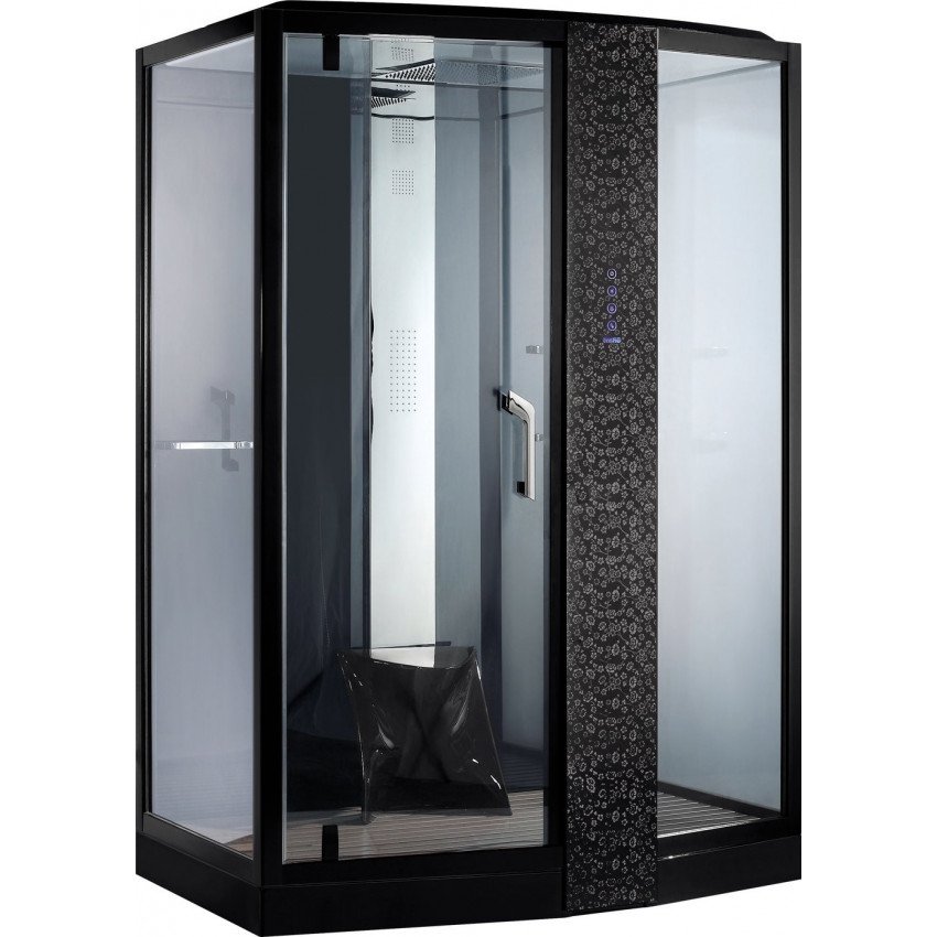 Душевая кабина Orans 89102RB 150x100x220 профиль черный, стекло прозрачное