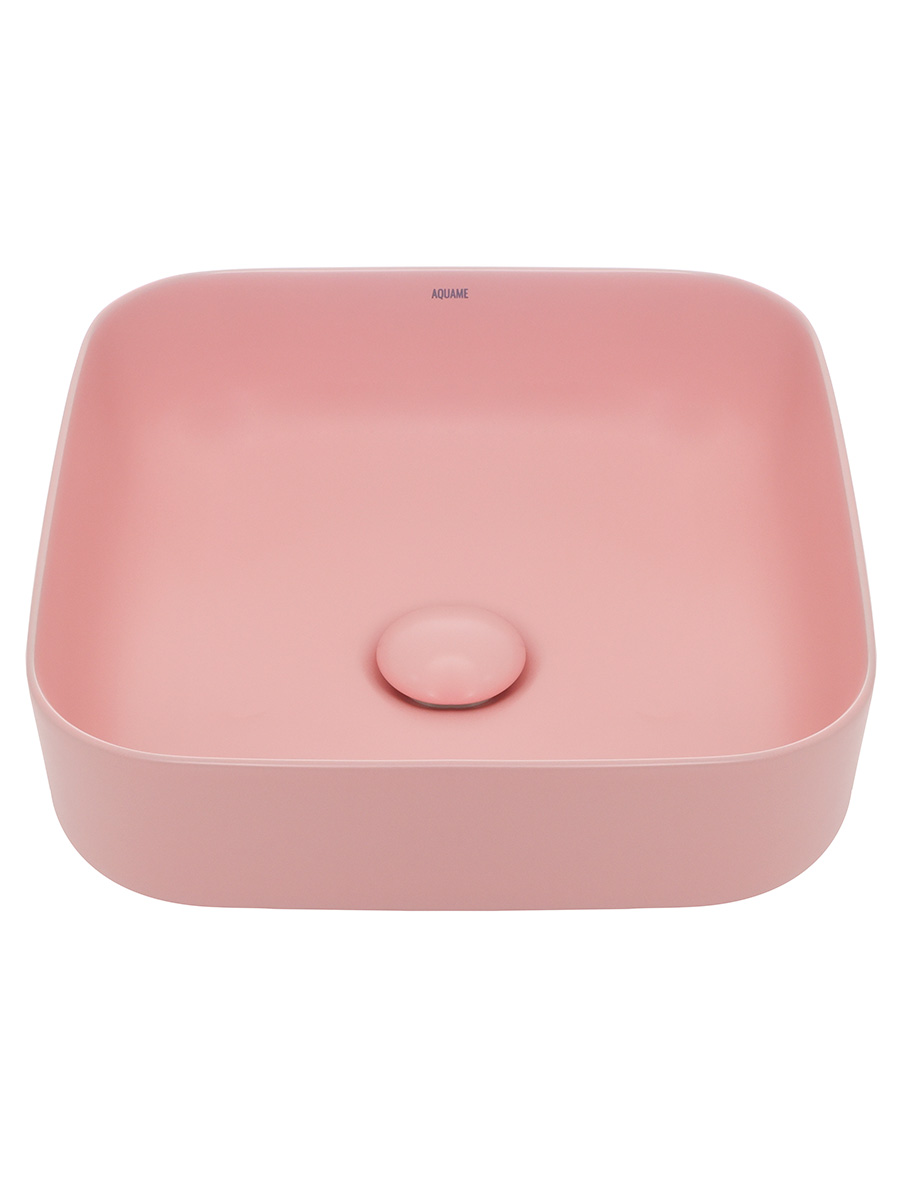 Раковина накладная 39см AQUAme AQM5011MP розовый матовый