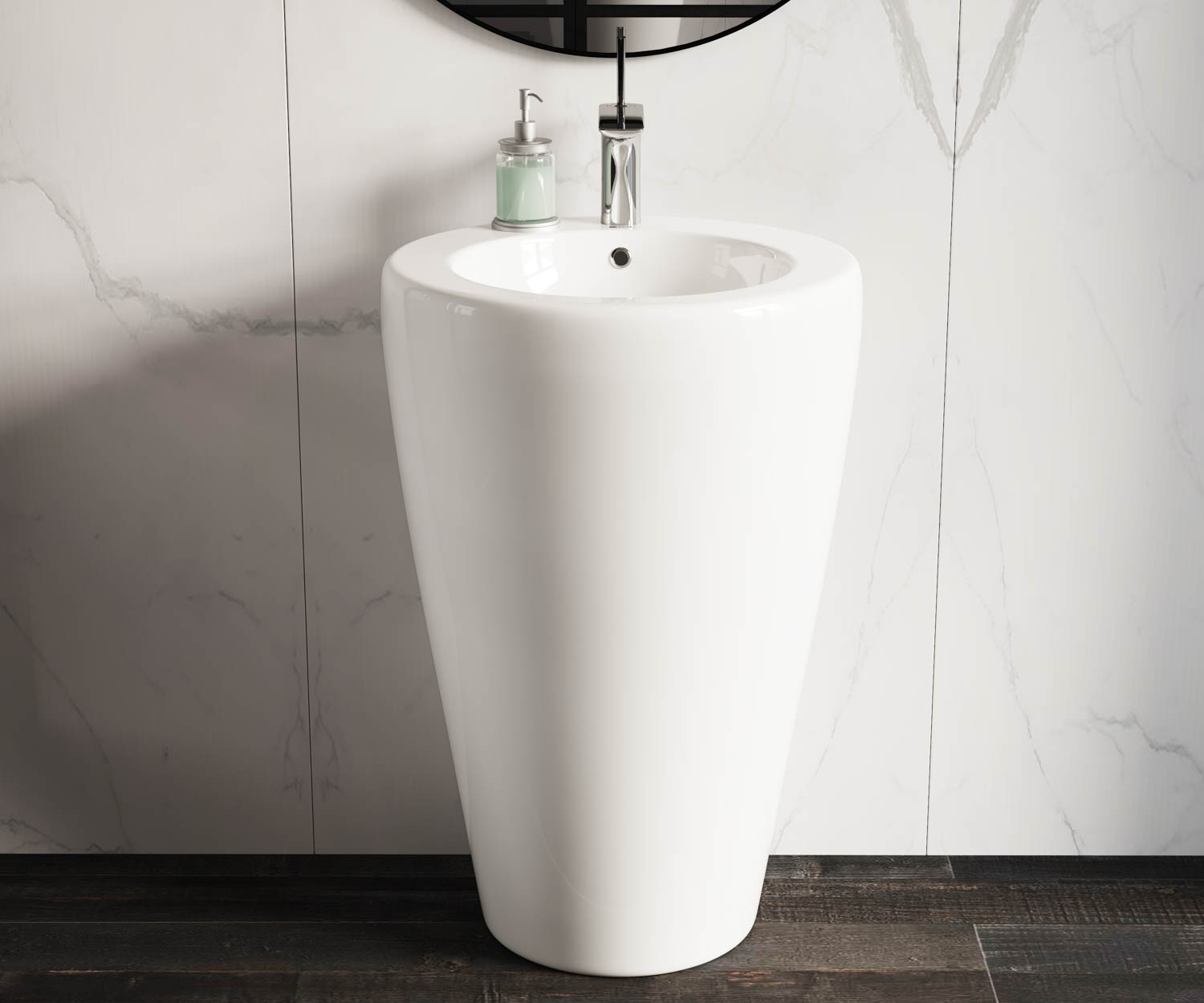 Раковина напольная 55см Ceramica Nova 850 CN1807 белый