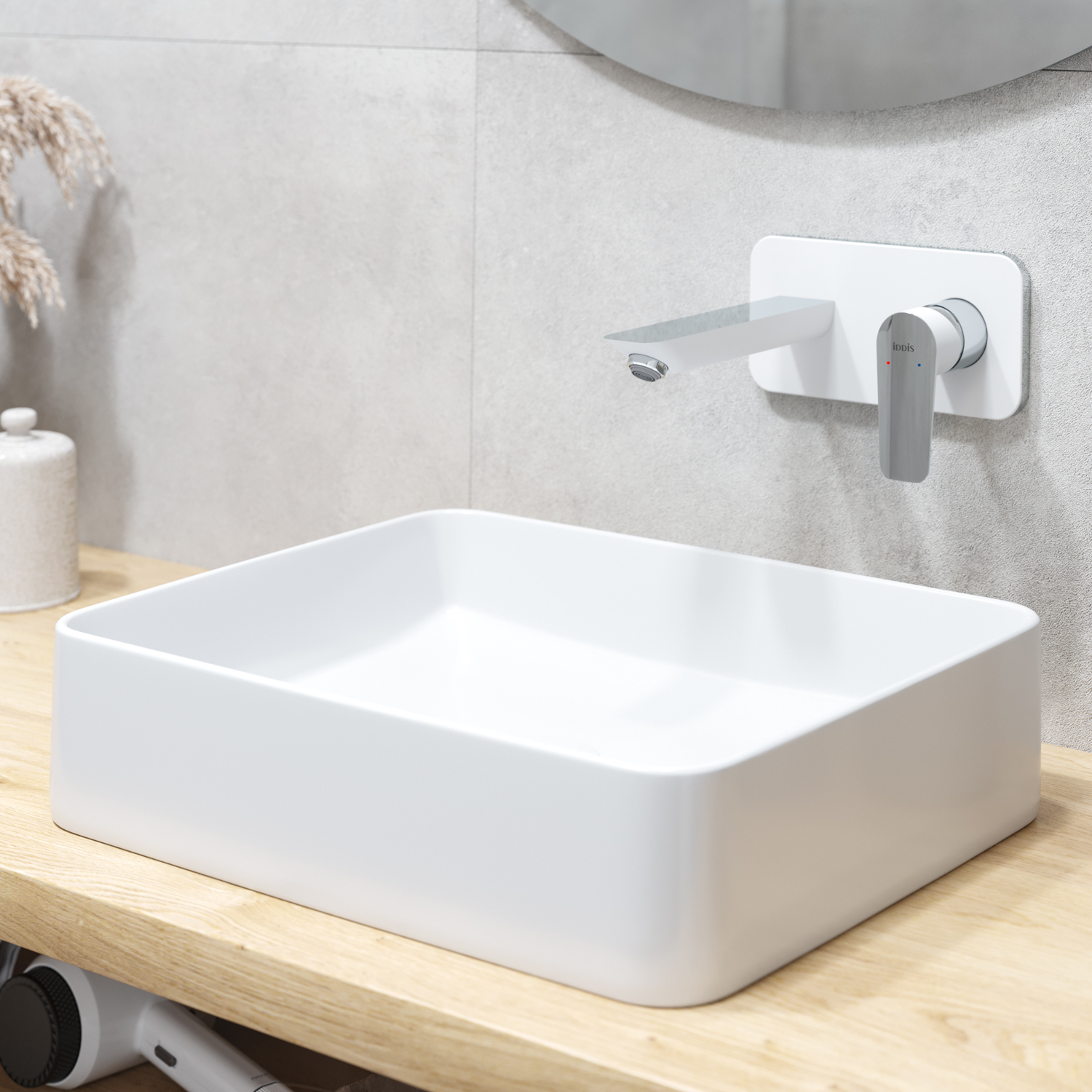 Смеситель для раковины IDDIS Cloud CLOSB00i65 хром глянцевый/белый