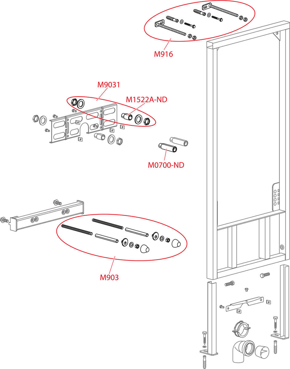 Инсталляция для биде AlcaPlast A105/1120