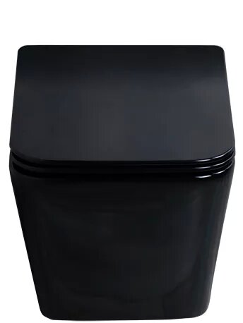 Унитаз подвесной GID Tr2144BL безободковый, черный глянцевый