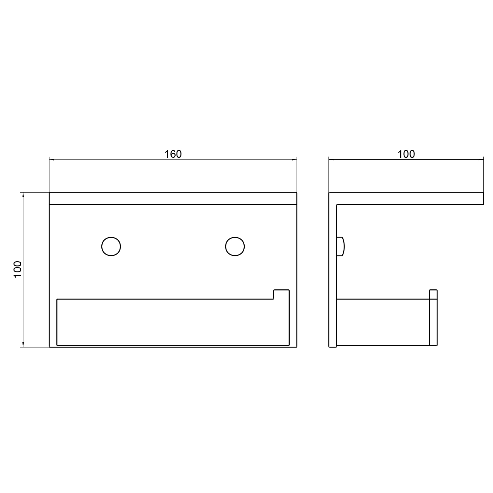 Держатель туалетной бумаги с полкой Timo Petruma 15243/00 хром