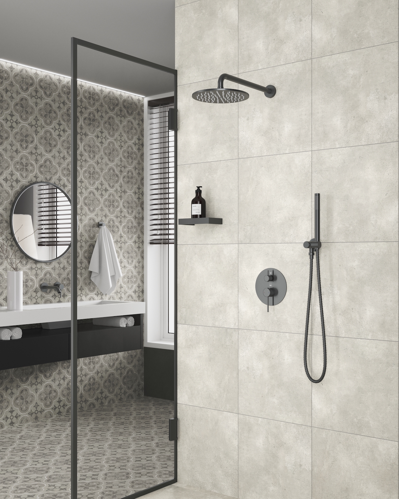 Встраиваемая душевая система со смесителем Timo Saona SX-2369/18SM черное золото