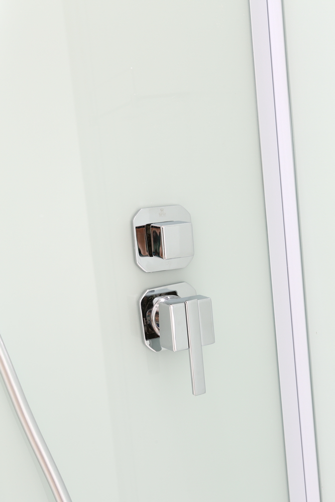 Душевая кабина Black&White G8501 100x100x215 профиль белый, стекло прозрачное