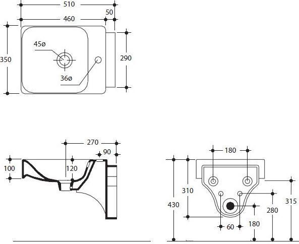 Биде подвесное Kerasan Cento 352401