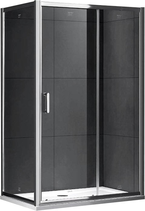 Душевой угол GEMY Victoria 150x75x190 профиль хром, стекло прозрачное