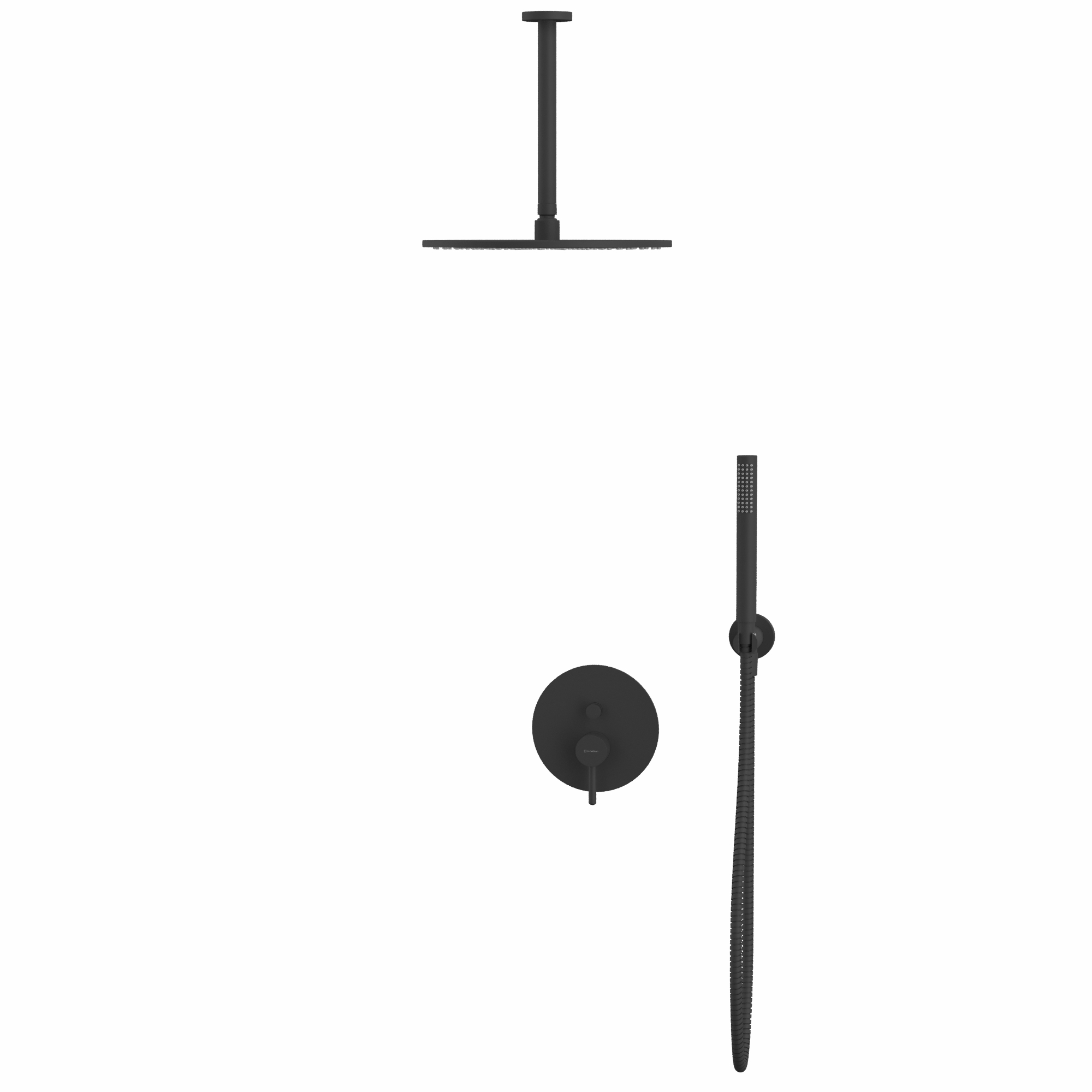 Система для душа скрытого монтажа WHITECROSS Y YSET12BL (черный мат)