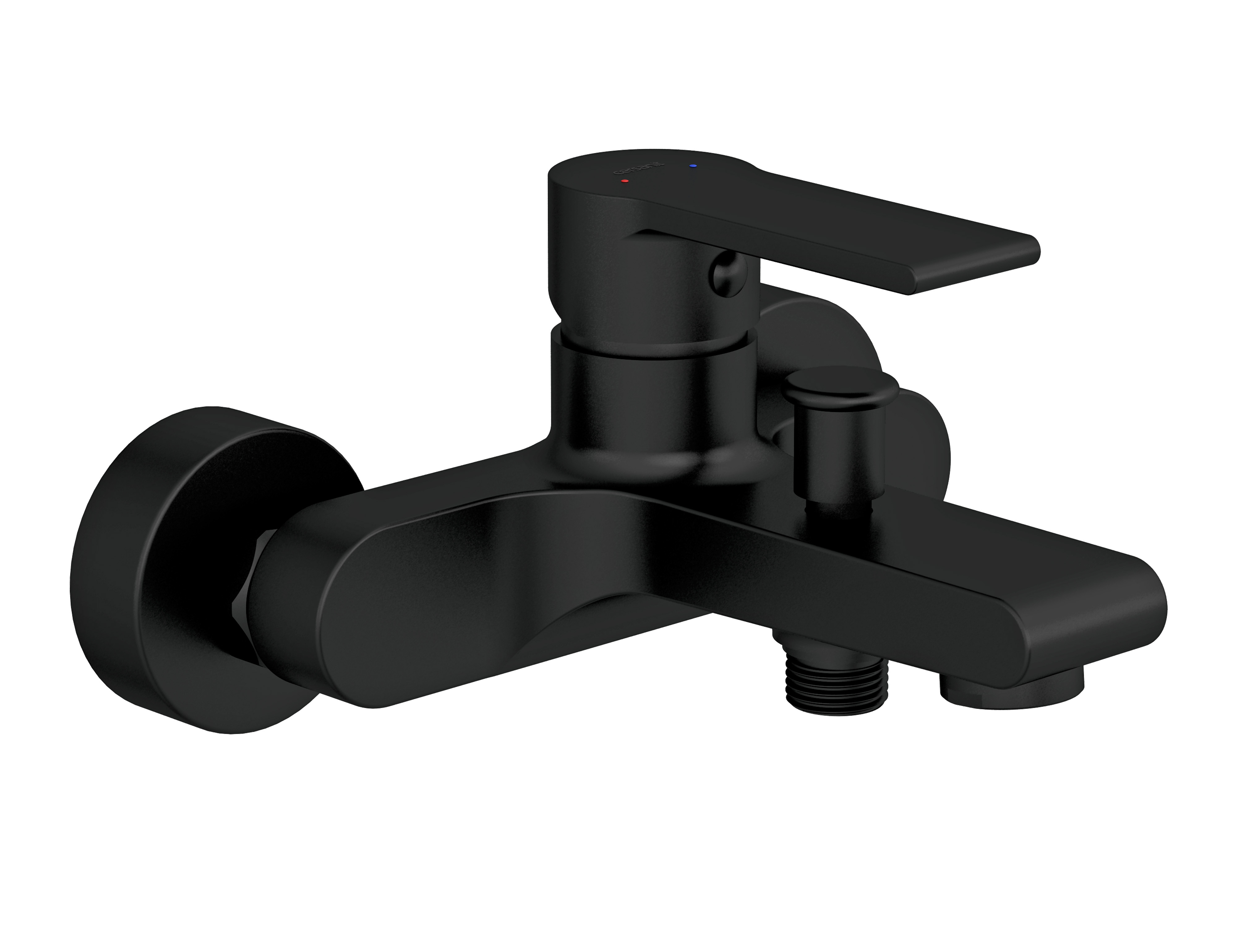 Смеситель для ванны с душем Cersanit BRASKO BLACK 63108 черный матовый