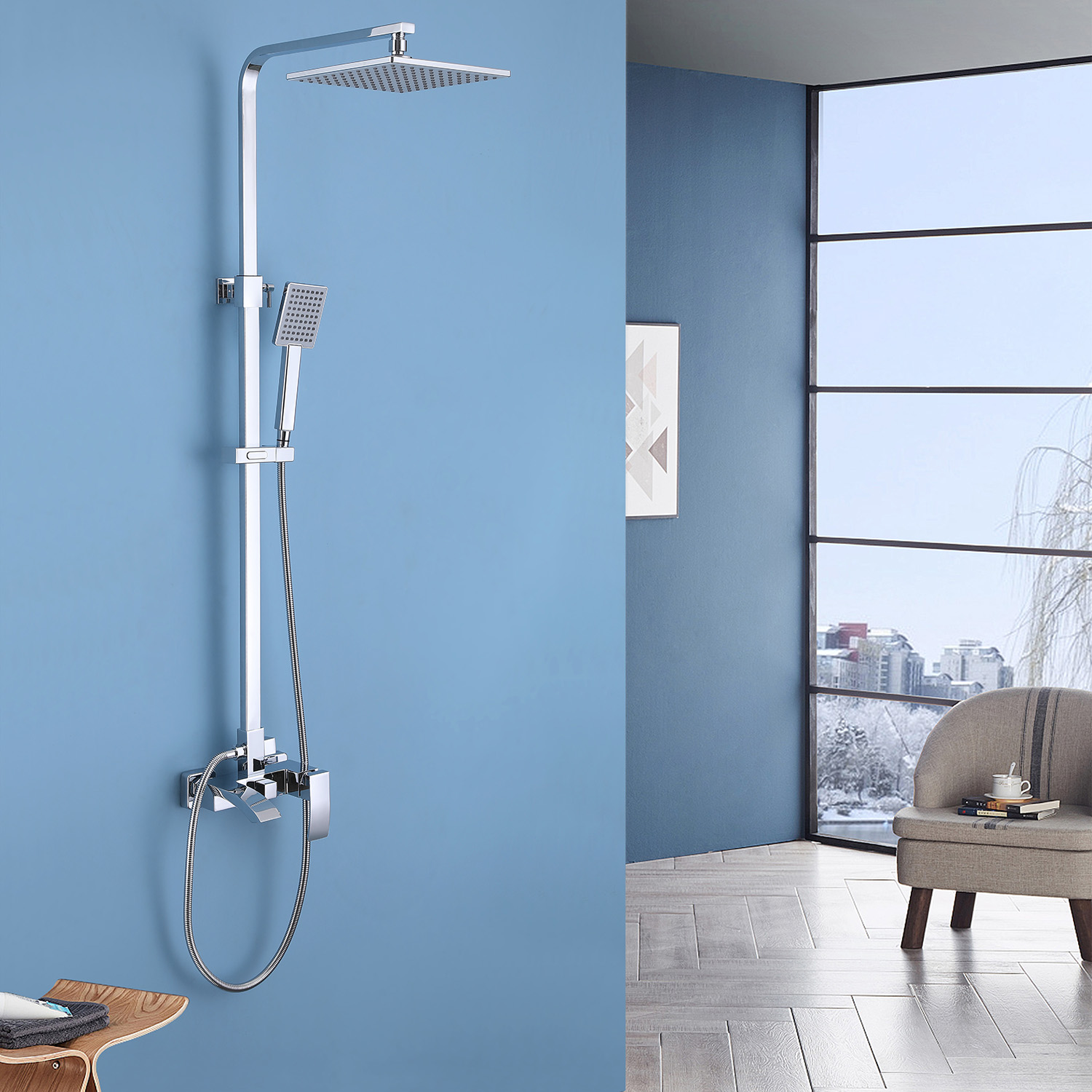 Душевая стойка со смесителем ABBER AF8616 хром