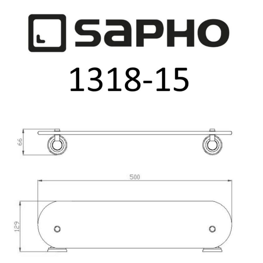 Полка Sapho DIAMOND 1318-15 бронза