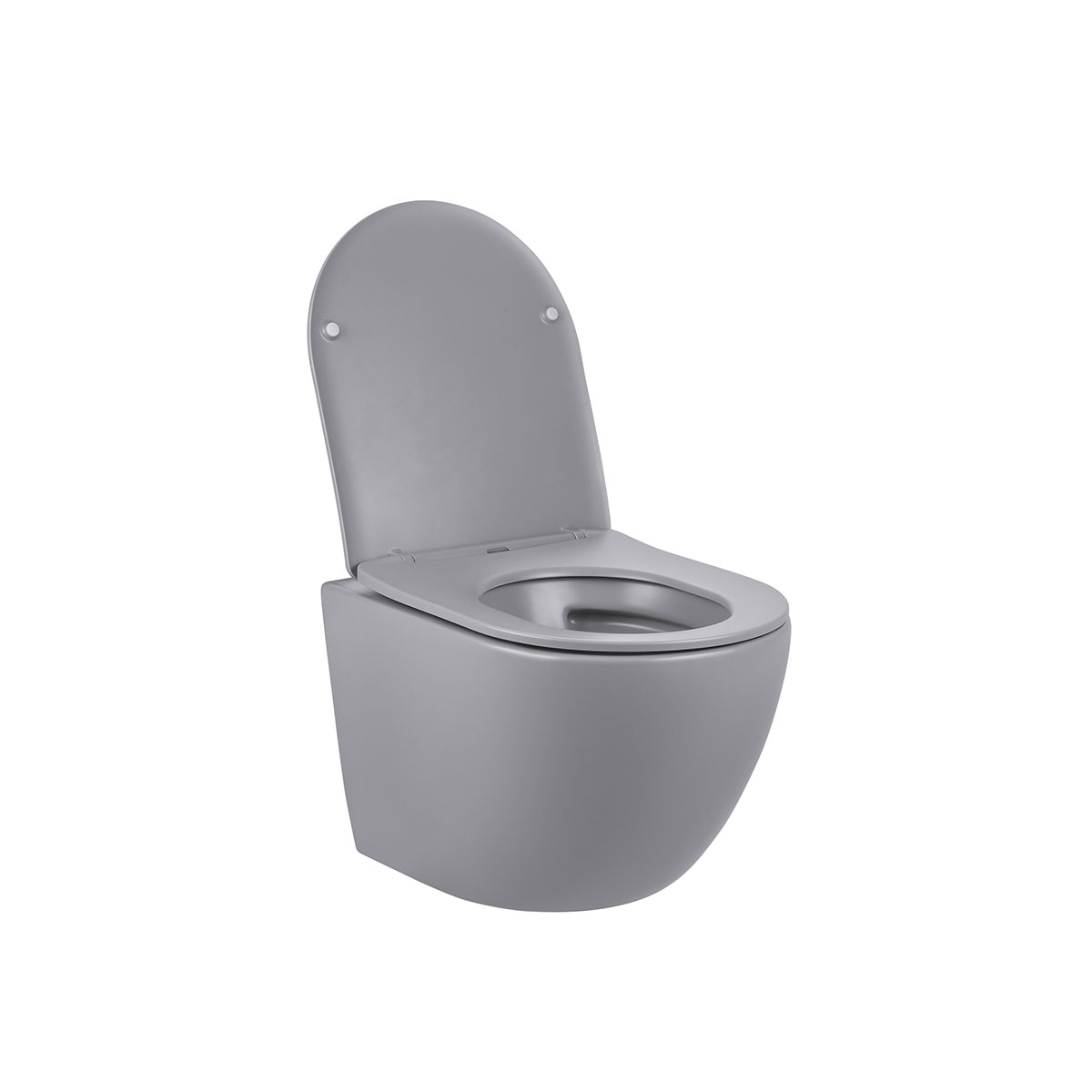 Унитаз подвесной безободковый Vincea Globo VT1-14SMG серый матовый, с сиденьем микролифт