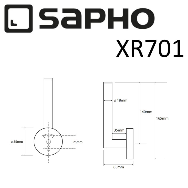 Держатель туалетной бумаги Sapho X-ROUND XR701 хром