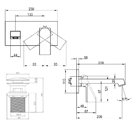 Смеситель для раковины Villeroy & Boch Classic TVW10111211061 хром