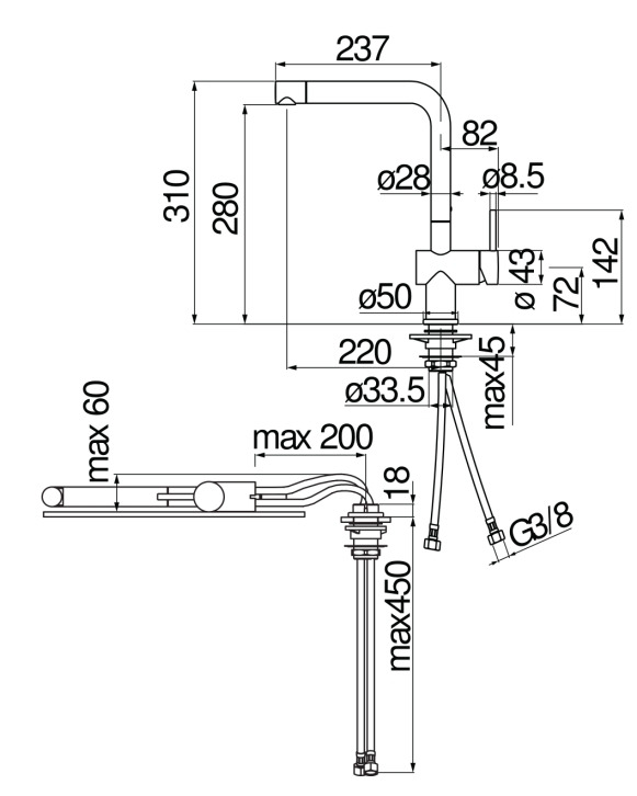 Смеситель для кухни Nobili Live LV00113/70CR хром