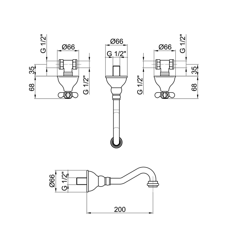 Смеситель для раковины Webert Ottocento OT750404015, хром