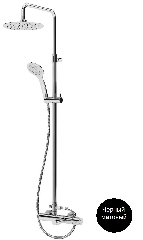 Душевая стойка Cezares LEAF-CVDA-30-NOP черный матовый