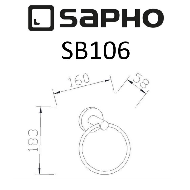 Полотенцедержатель Sapho SAMBA SB106 хром